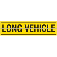 LONG VEHICLE Hinged 1200 x 300mm Class 2 Reflective Sign - Aluminium Plate